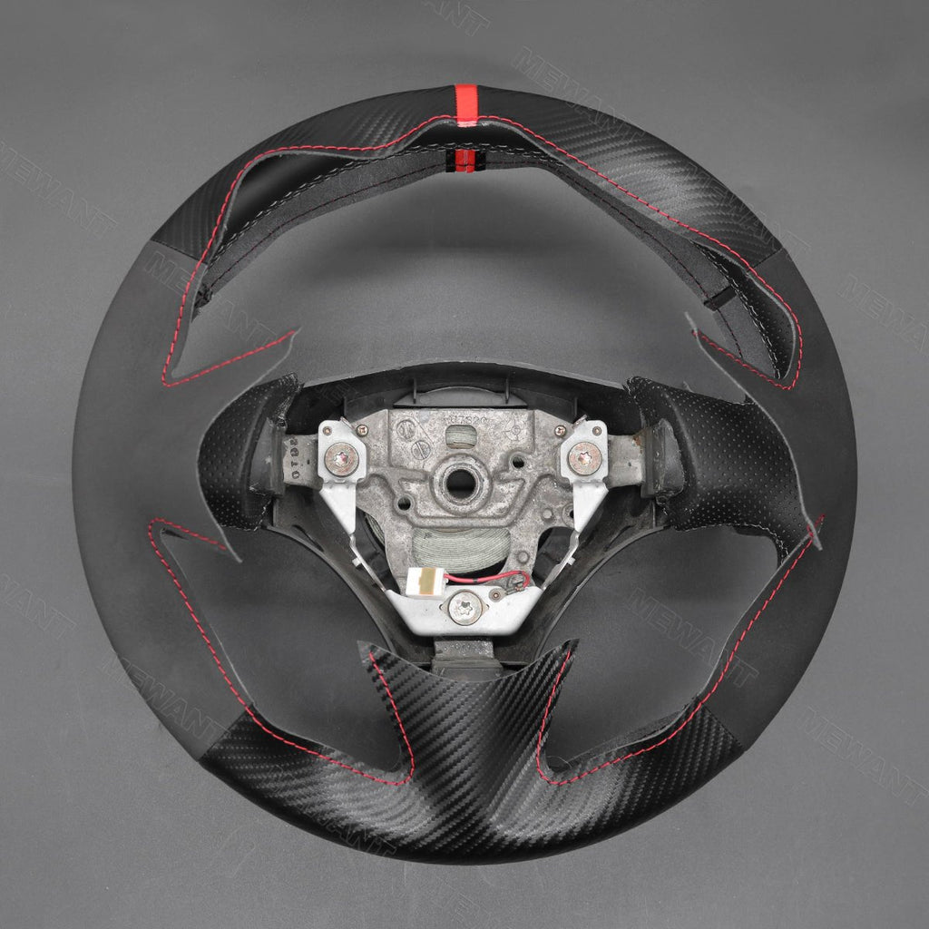 MEWANT Steering Wheel Cover for Mazda MX - 5 MX5 Miata NB RX - 7 RX7 1998 - 2004 - Alcantara, Leather, Carbon Fiber, Easy Install, Non - Slip, Best Steering Wheel Cover