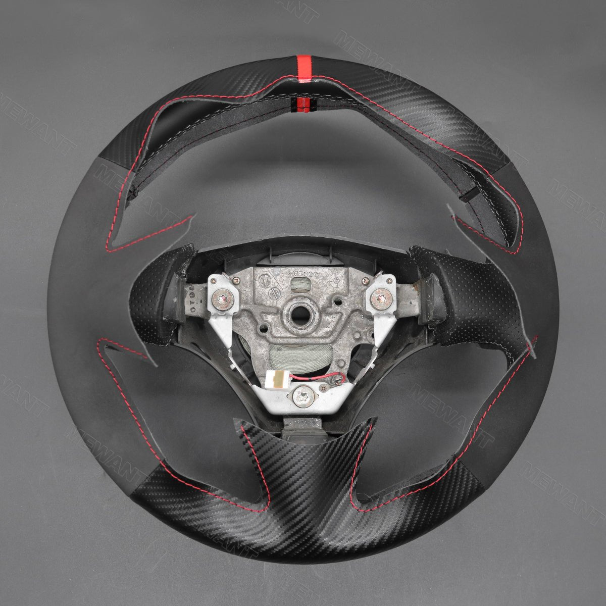 MEWANT Steering Wheel Cover for Mazda MX - 5 MX5 Miata NB RX - 7 RX7 1998 - 2004 - Alcantara, Leather, Carbon Fiber, Easy Install, Non - Slip, Best Steering Wheel Cover