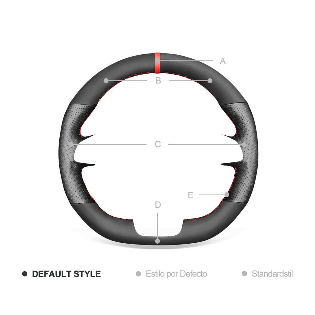 MEWANT Steering Wheel Cover for Mercedes Benz AMG GT C190 R190 W205 C117 C218 W213 X253 W166 W222 2015 - 2019 - Alcantara, Leather, Carbon Fiber, Easy Install, Non - Slip, Best Steering Wheel Cover
