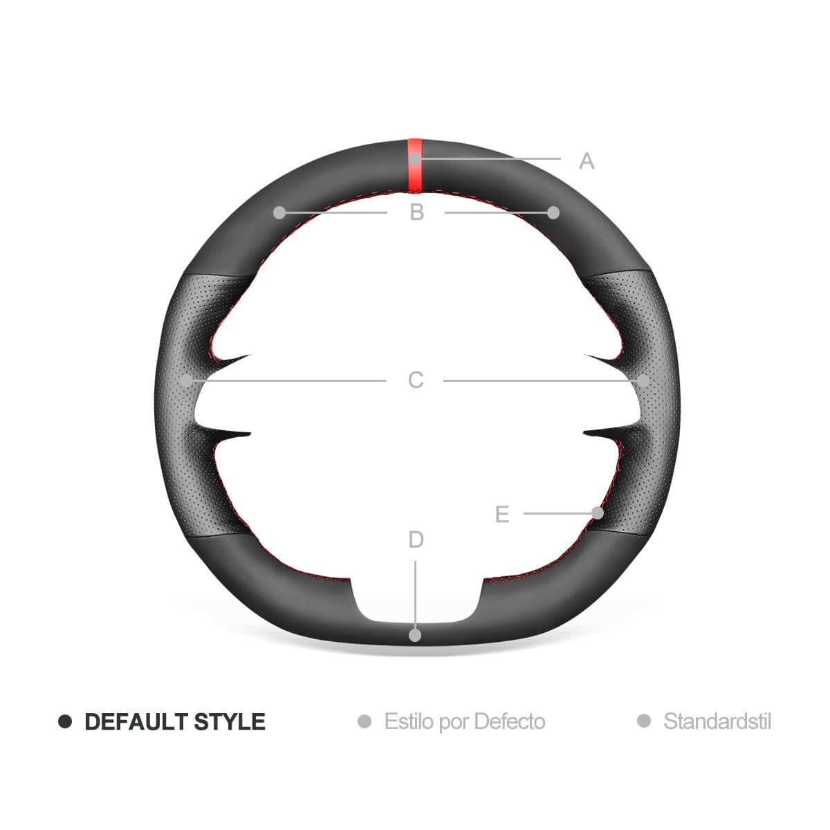 MEWANT Steering Wheel Cover for Mercedes Benz AMG GT C190 R190 W205 C117 C218 W213 X253 W166 W222 2015 - 2019 - Alcantara, Leather, Carbon Fiber, Easy Install, Non - Slip, Best Steering Wheel Cover