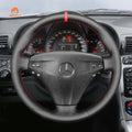 MEWANT Steering Wheel Cover for Mercedes benz C - Class W203 Kompressor 2001 - 2004 - Alcantara, Leather, Carbon Fiber, Easy Install, Non - Slip, Best Steering Wheel Cover