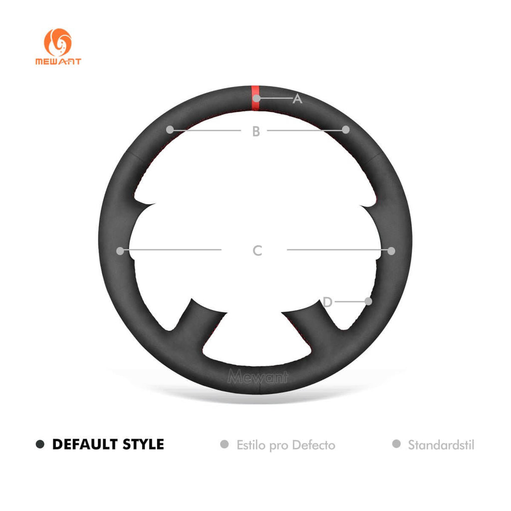 MEWANT Steering Wheel Cover for Mercedes Benz CL - Class C216 2007 - 2010 S - Class W221 2007 - 2009 - Alcantara, Leather, Carbon Fiber, Easy Install, Non - Slip, Best Steering Wheel Cover