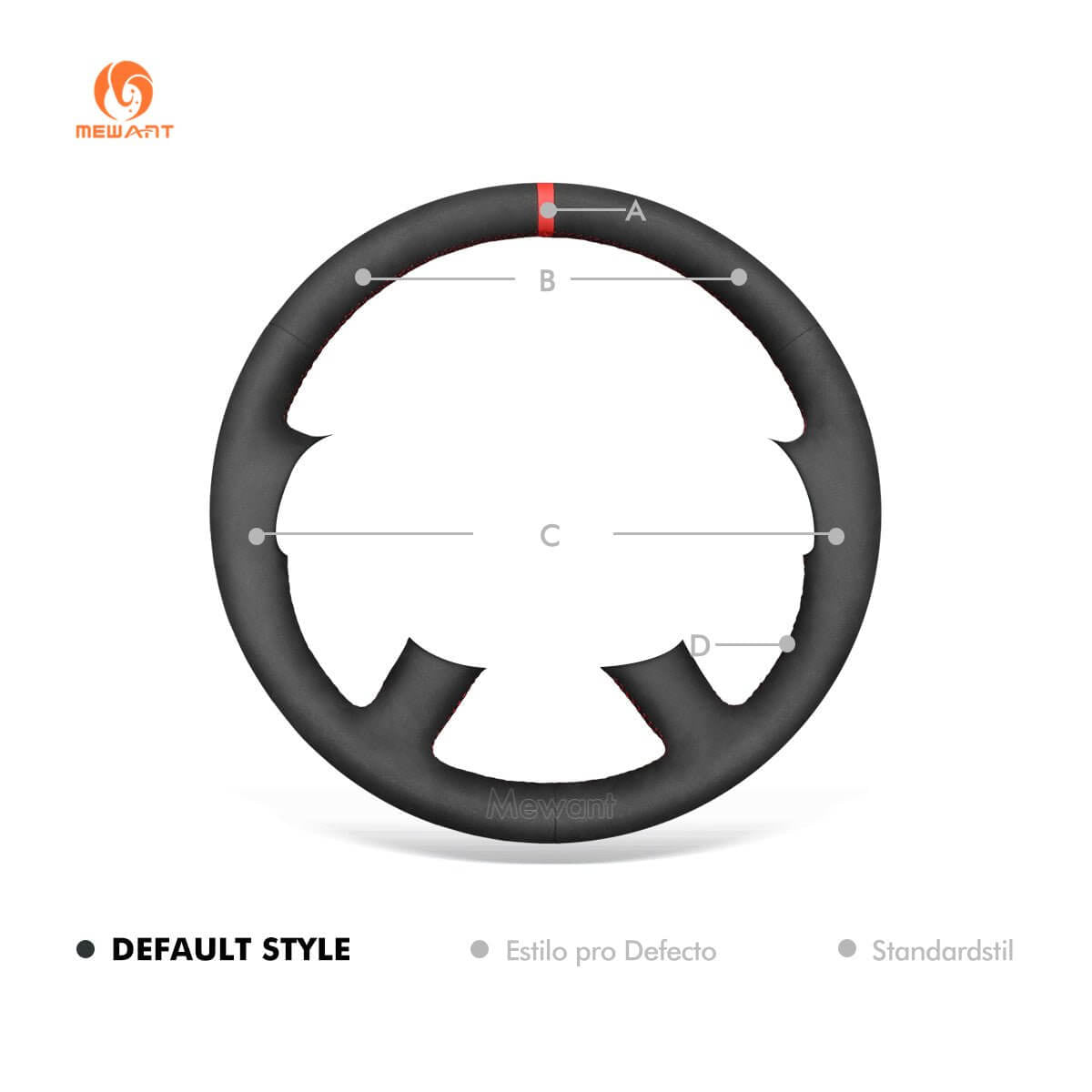 MEWANT Steering Wheel Cover for Mercedes Benz CL - Class C216 2007 - 2010 S - Class W221 2007 - 2009 - Alcantara, Leather, Carbon Fiber, Easy Install, Non - Slip, Best Steering Wheel Cover