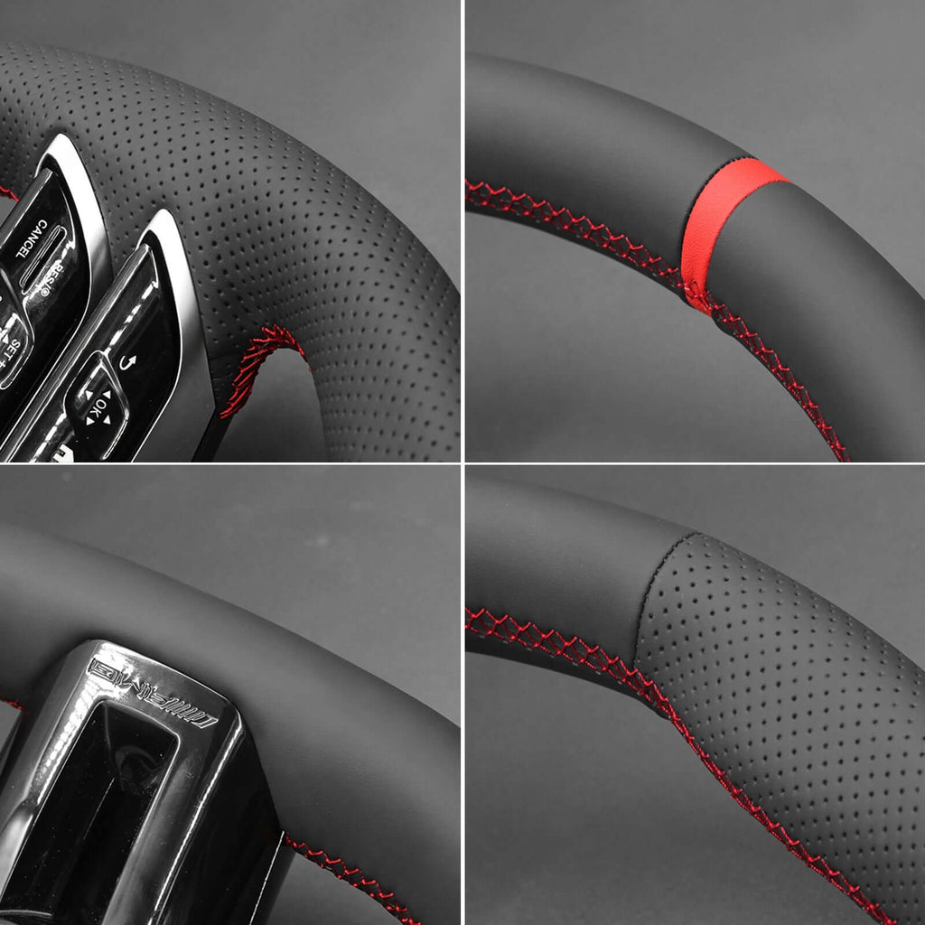 MEWANT Steering Wheel Cover for Mercedes benz CLA35 AMG AMG GT 63 1992 - 1995 - Alcantara, Leather, Carbon Fiber, Easy Install, Non - Slip, Best Steering Wheel Cover