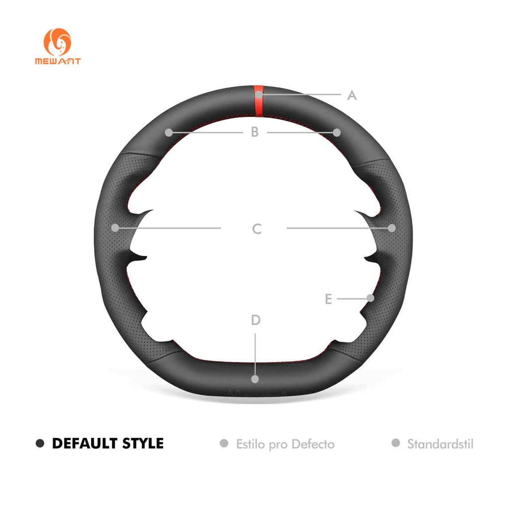MEWANT Steering Wheel Cover for Mercedes benz GL X166 ML W166 G 63 AMG W463 G 65 AMG W463 2012 - 2018 - Alcantara, Leather, Carbon Fiber, Easy Install, Non - Slip, Best Steering Wheel Cover