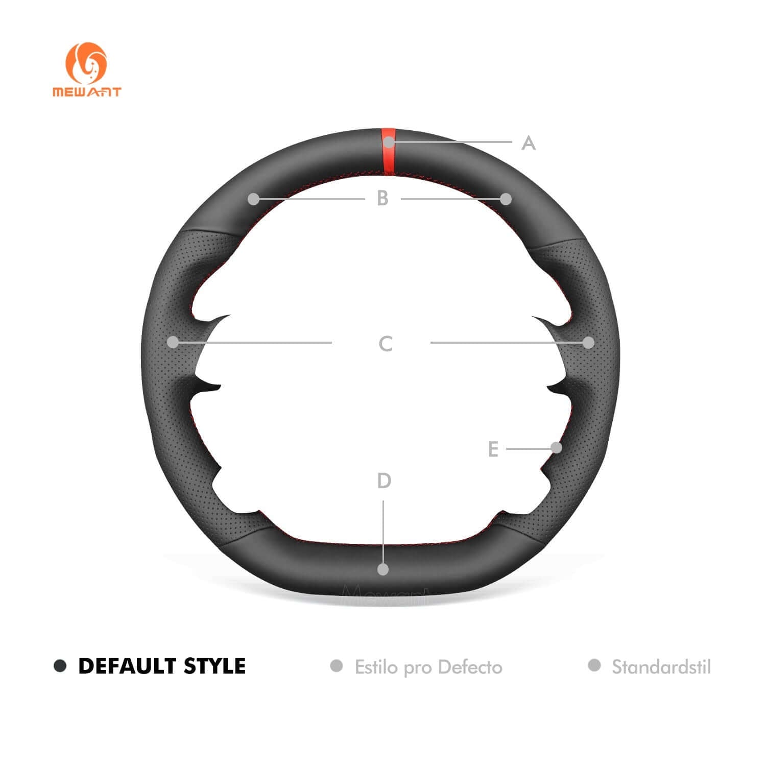 MEWANT Steering Wheel Cover for Mercedes benz GL X166 ML W166 G 63 AMG W463 G 65 AMG W463 2012 - 2018 - Alcantara, Leather, Carbon Fiber, Easy Install, Non - Slip, Best Steering Wheel Cover