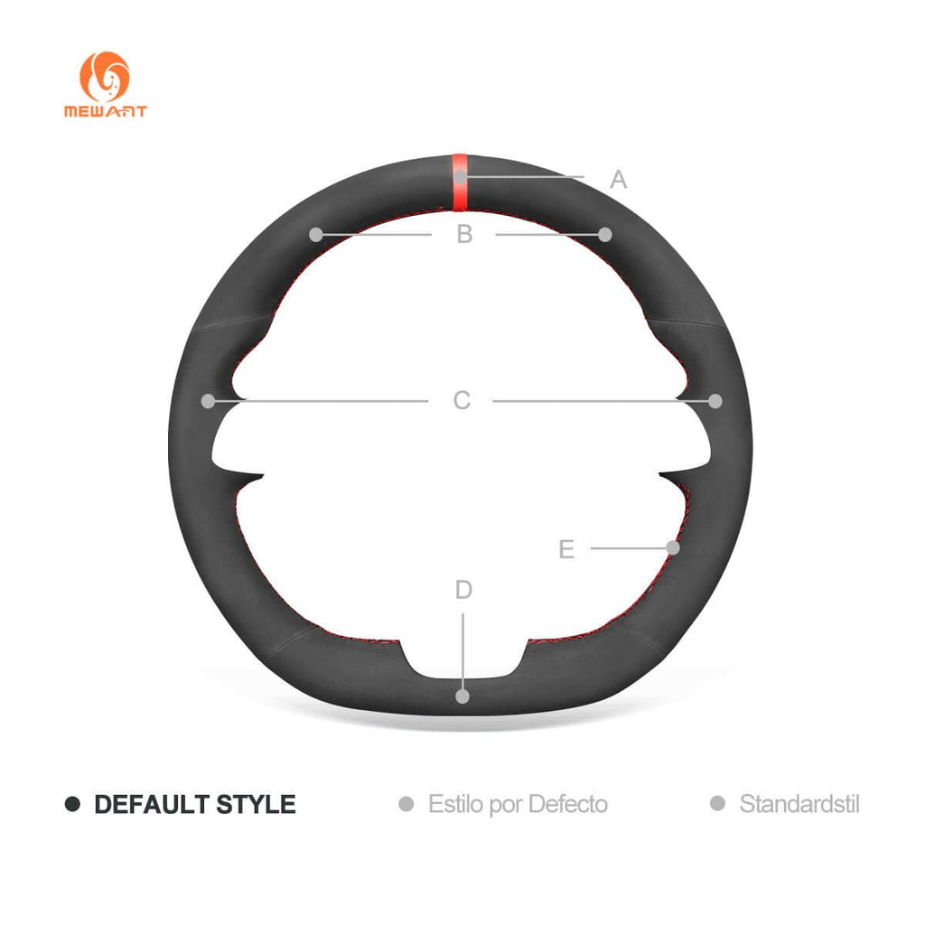 MEWANT Steering Wheel Cover for Mercedes Benz W176 W246 W205 C117 C218 X218 W213 X253 C253 2015 - 2020 - Alcantara, Leather, Carbon Fiber, Easy Install, Non - Slip, Best Steering Wheel Cover