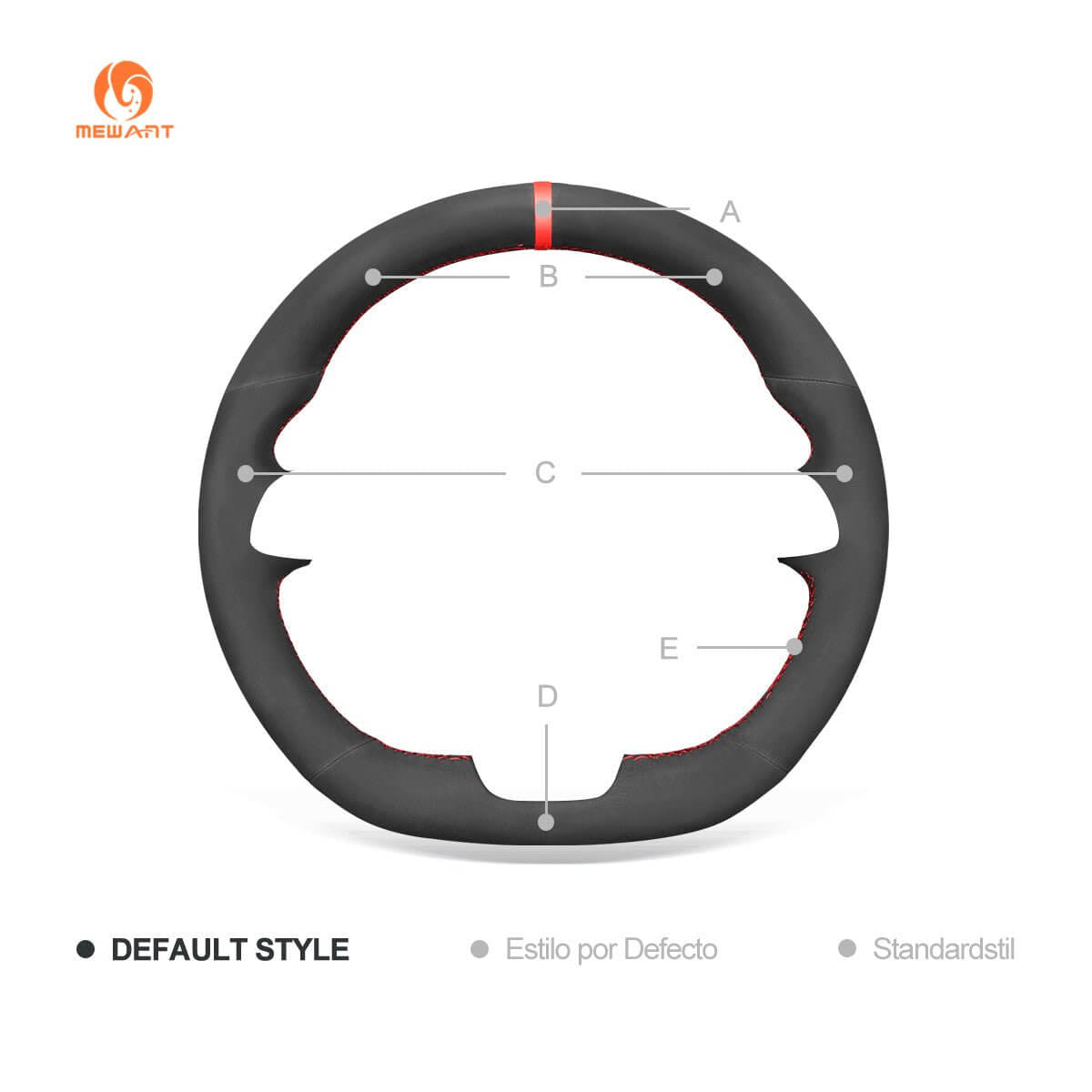 MEWANT Steering Wheel Cover for Mercedes Benz W176 W246 W205 C117 C218 X218 W213 X253 C253 2015 - 2020 - Alcantara, Leather, Carbon Fiber, Easy Install, Non - Slip, Best Steering Wheel Cover