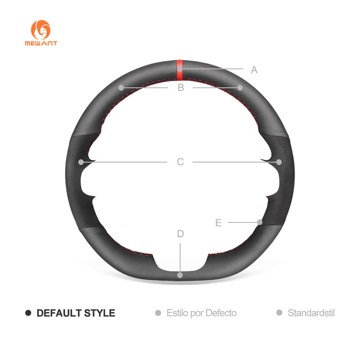 MEWANT Steering Wheel Cover for Mercedes Benz W177 W205 C118 C257 W213 W463 H247 X247 W167 W222 2019 - 2021 - Alcantara, Leather, Carbon Fiber, Easy Install, Non - Slip, Best Steering Wheel Cover