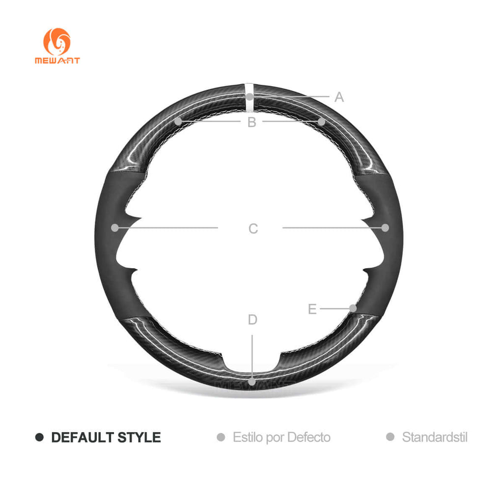 MEWANT Steering Wheel Cover for Mercedes Benz W177 W205 C118 C257 W463 H247 X247 W167 2019 - 2021 - Alcantara, Leather, Carbon Fiber, Easy Install, Non - Slip, Best Steering Wheel Cover