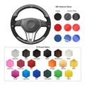 MEWANT Steering Wheel Cover for Mercedes Benz W204 W212 W246 C117 C218 X156 X204 2012 - 2016 - Alcantara, Leather, Carbon Fiber, Easy Install, Non - Slip, Best Steering Wheel Cover