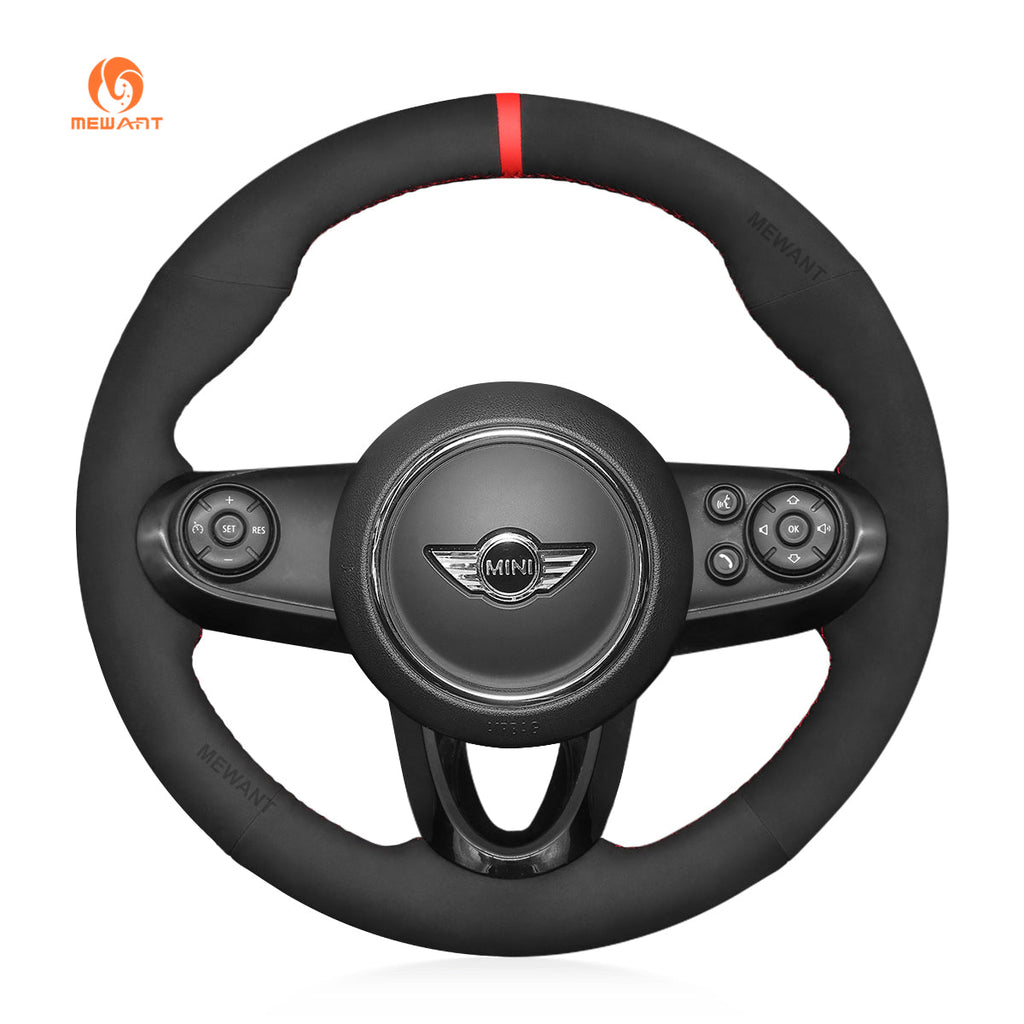 MEWANT Steering Wheel Cover for Mini Clubman Convertible Countryman 2014 - 2020 - Alcantara, Leather, Carbon Fiber, Easy Install, Non - Slip, Best Steering Wheel Cover