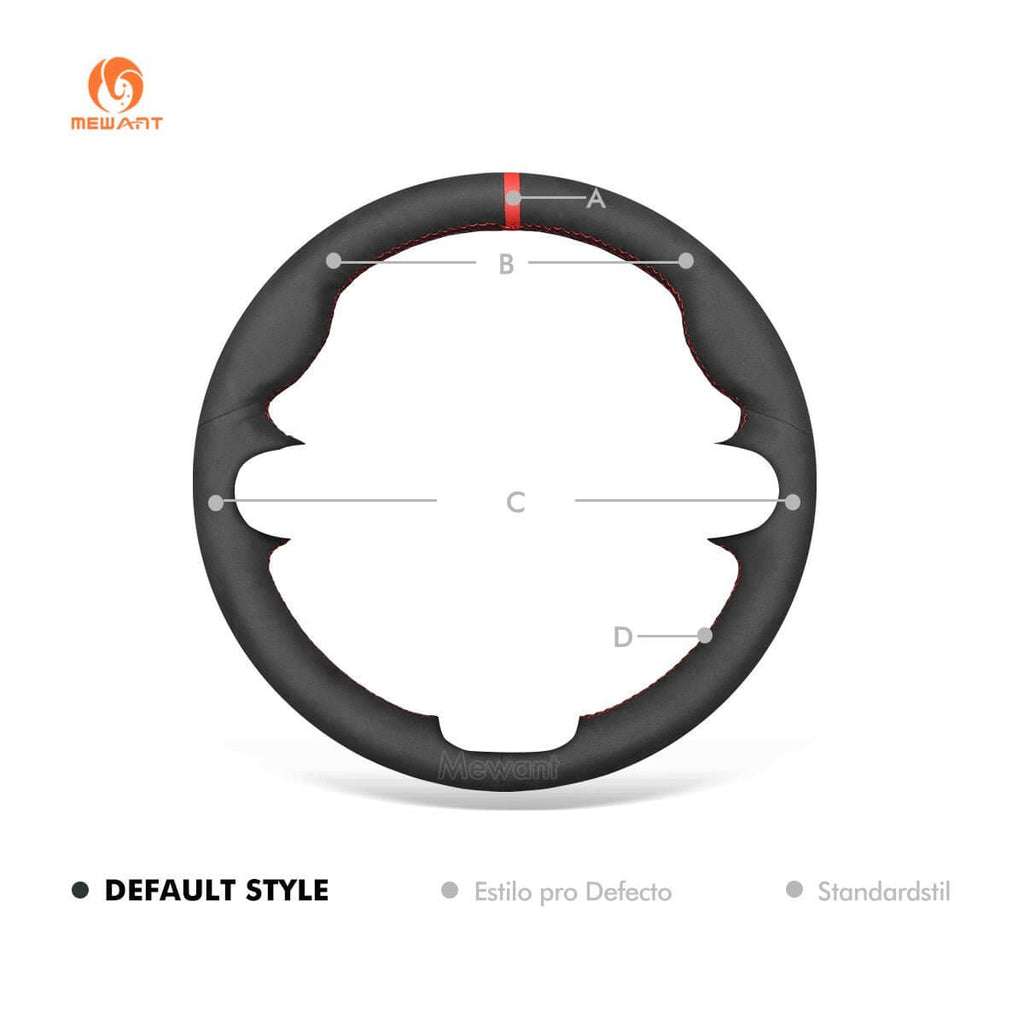 MEWANT Steering Wheel Cover for Mini Clubman F54 Convertible Cabrio F57 Countryman Hardtop F60 F55/F56 2021 - 2024 - Alcantara, Leather, Carbon Fiber, Easy Install, Non - Slip, Best Steering Wheel Cover