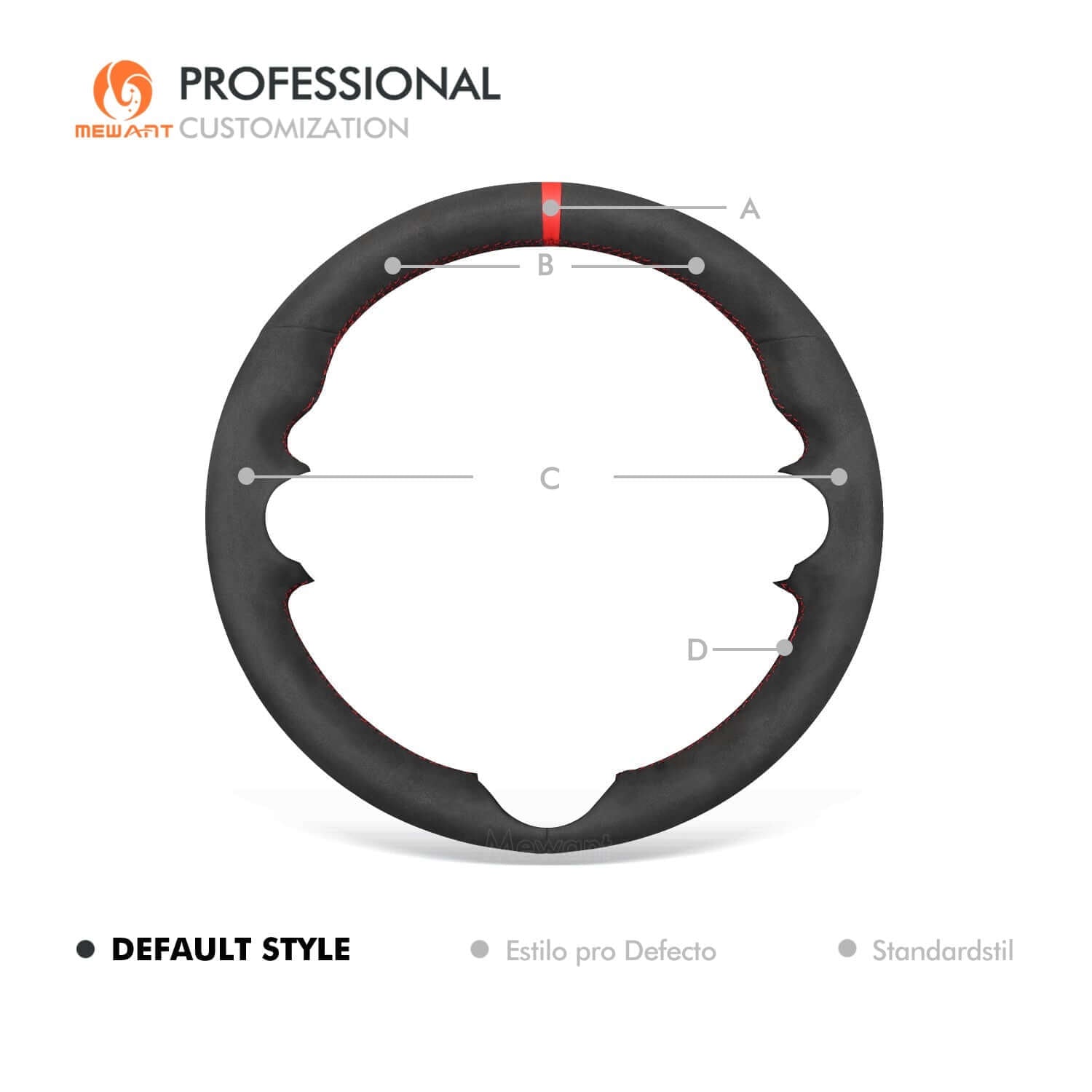 MEWANT Steering Wheel Cover for Mini Convertible F57 Countryman F60 Hardtop F55 F56 Clubman F54 Countryman F60 Hatchback 2021 - 2024 - Alcantara, Leather, Carbon Fiber, Easy Install, Non - Slip, Best Steering Wheel Cover