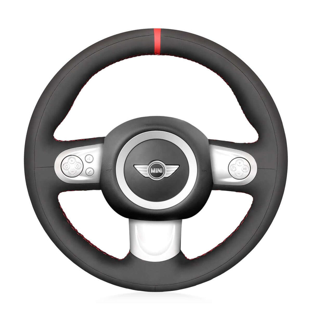 MEWANT Steering Wheel Cover for Mini Coupe Clubman Clubvan Roadster 2009 - 2017 - Alcantara, Leather, Carbon Fiber, Easy Install, Non - Slip, Best Steering Wheel Cover