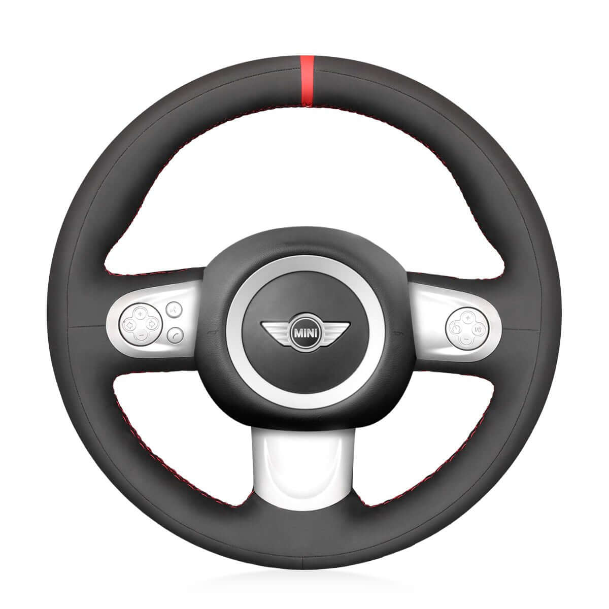 MEWANT Steering Wheel Cover for Mini Coupe Clubman Clubvan Roadster 2009 - 2017 - Alcantara, Leather, Carbon Fiber, Easy Install, Non - Slip, Best Steering Wheel Cover
