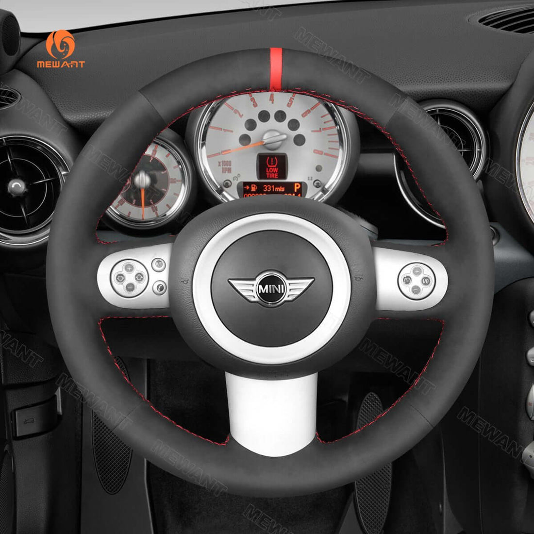 MEWANT Steering Wheel Cover for Mini Hatchback R50 R52 R53 Convertible 2001-2008