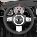 MEWANT Steering Wheel Cover for Mini Hatchback R50 R52 R53 Convertible 2001 - 2008 - Alcantara, Leather, Carbon Fiber, Easy Install, Non - Slip, Best Steering Wheel Cover