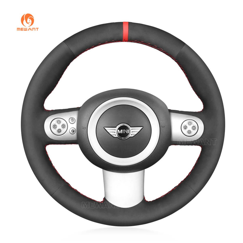 MEWANT Steering Wheel Cover for Mini Hatchback R50 R52 R53 Convertible 2001 - 2008 - Alcantara, Leather, Carbon Fiber, Easy Install, Non - Slip, Best Steering Wheel Cover