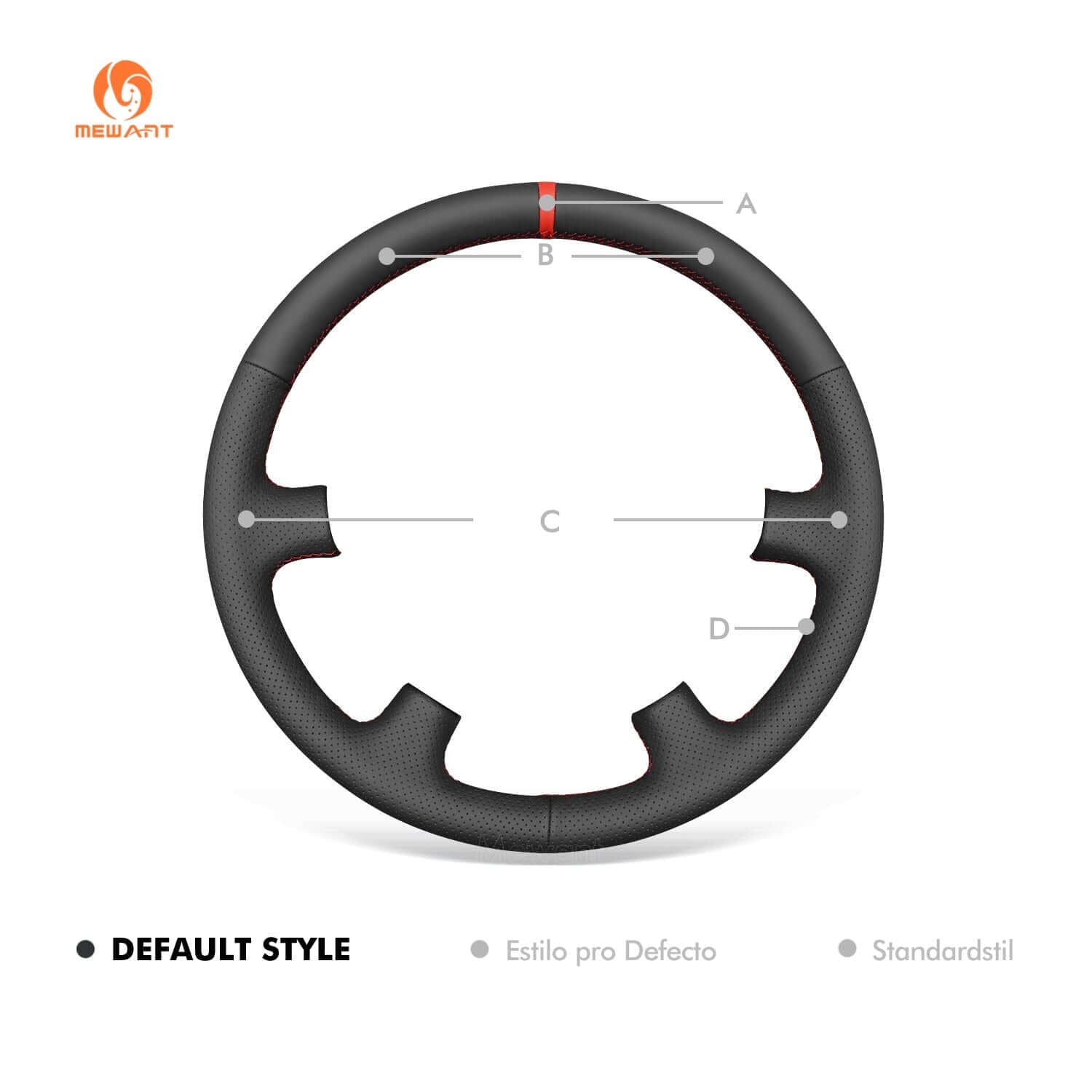 MEWANT Steering Wheel Cover for Mitsubishi L200 Triton 1995 - 2005 - Alcantara, Leather, Carbon Fiber, Easy Install, Non - Slip, Best Steering Wheel Cover