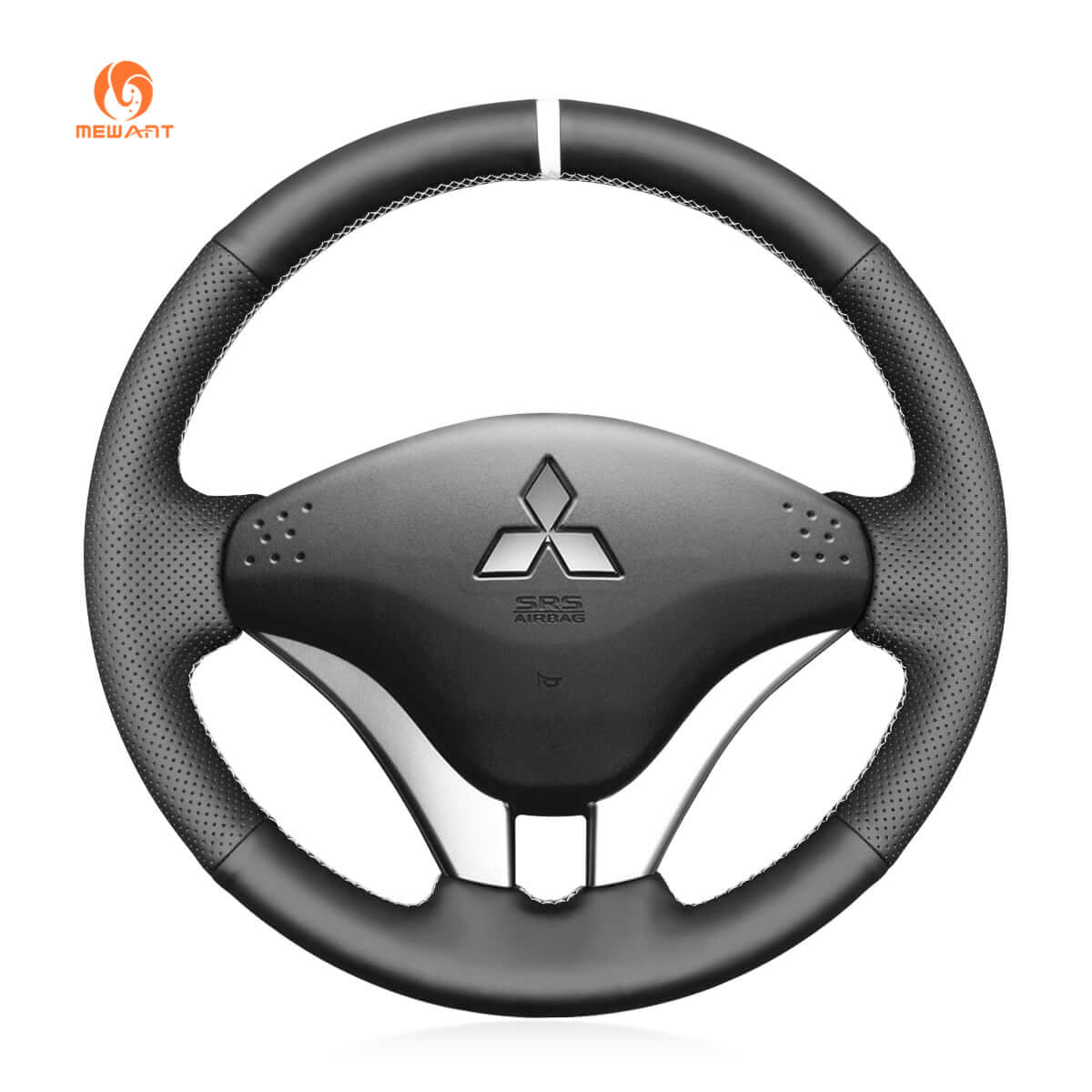 MEWANT Steering Wheel Cover for Mitsubishi L200 Triton 2006 - 2015 - Alcantara, Leather, Carbon Fiber, Easy Install, Non - Slip, Best Steering Wheel Cover