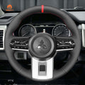 MEWANT Steering Wheel Cover for Mitsubishi Triton L200 Montero Pajero 2025 - Alcantara, Leather, Carbon Fiber, Easy Install, Non - Slip, Best Steering Wheel Cover