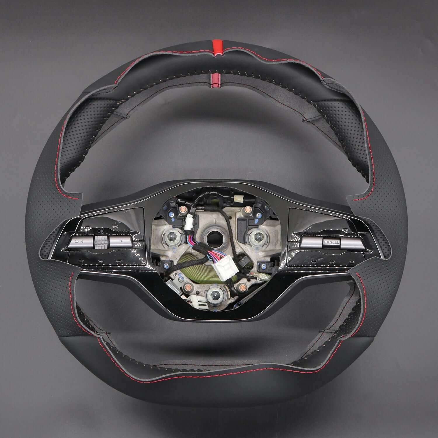 MEWANT Steering Wheel Cover for Nissan Ariya 2022 - 2024 - Alcantara, Leather, Carbon Fiber, Easy Install, Non - Slip, Best Steering Wheel Cover