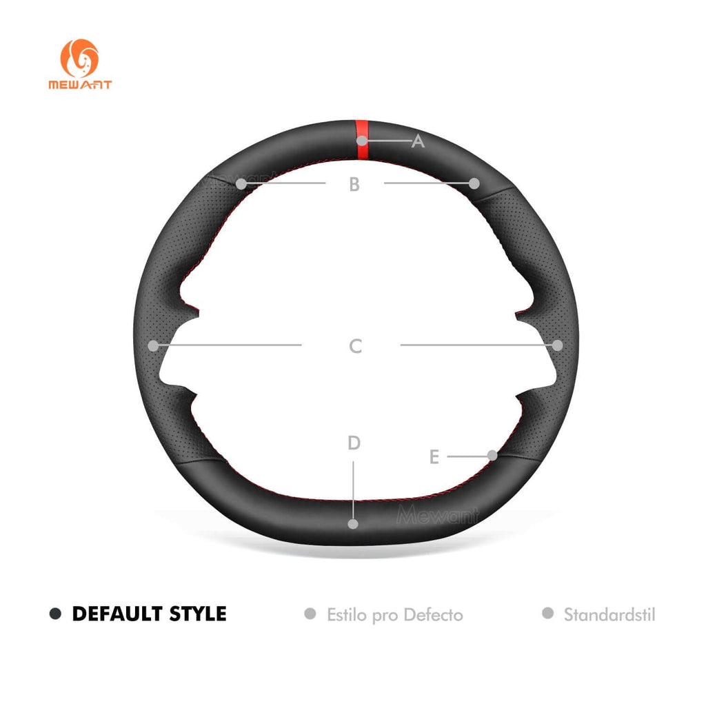 MEWANT Steering Wheel Cover for Nissan Ariya 2022 - 2024 - Alcantara, Leather, Carbon Fiber, Easy Install, Non - Slip, Best Steering Wheel Cover