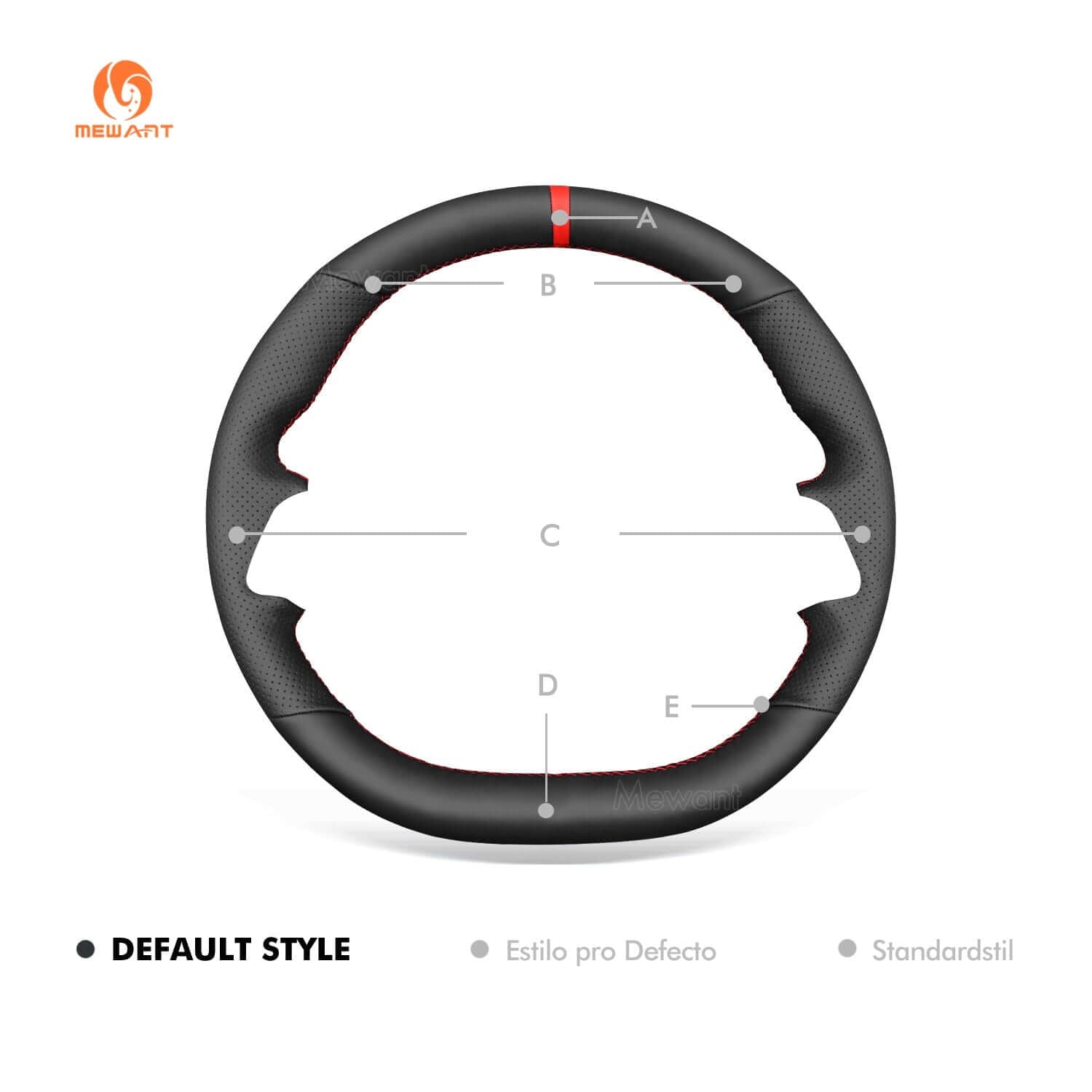 MEWANT Steering Wheel Cover for Nissan Ariya 2022 - 2024 - Alcantara, Leather, Carbon Fiber, Easy Install, Non - Slip, Best Steering Wheel Cover