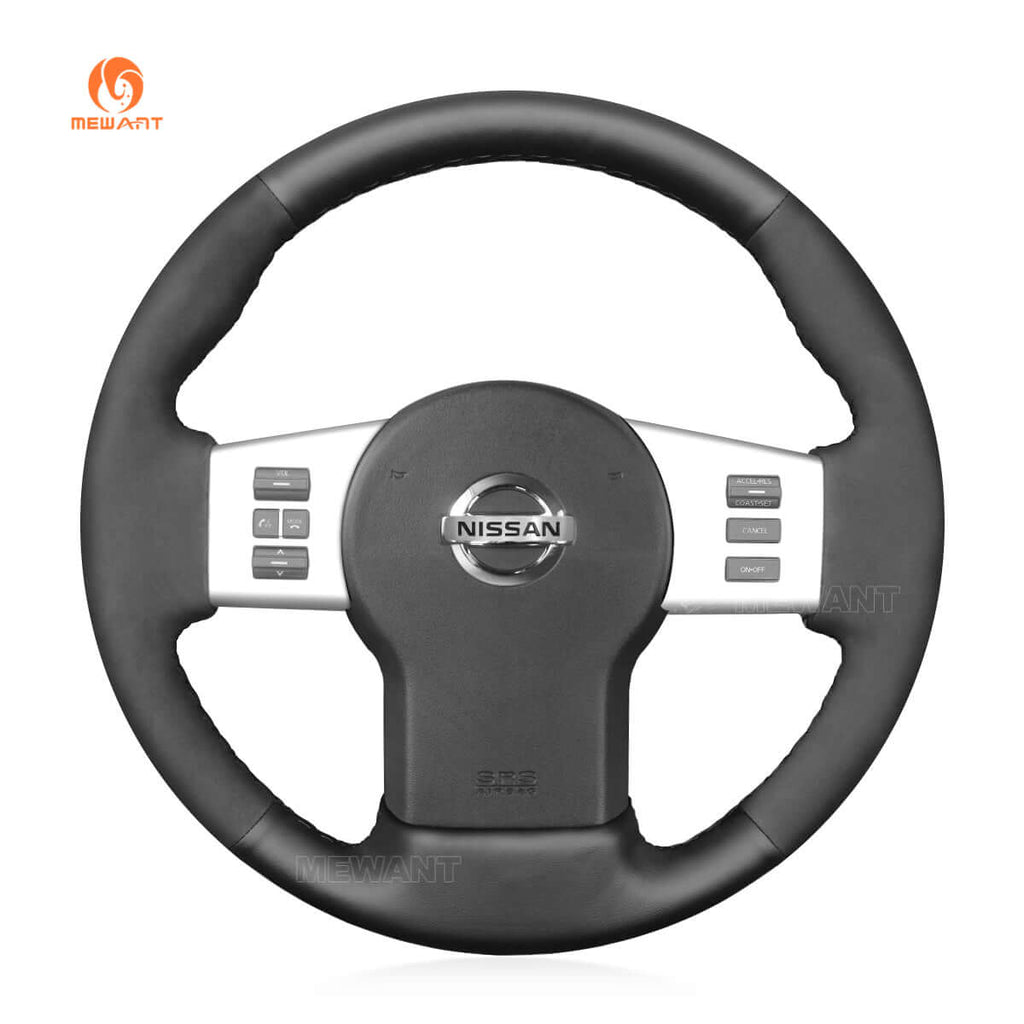 MEWANT Steering Wheel Cover for Nissan Frontier Pathfinder Xterra 2005 - 2015 - Alcantara, Leather, Carbon Fiber, Easy Install, Non - Slip, Best Steering Wheel Cover
