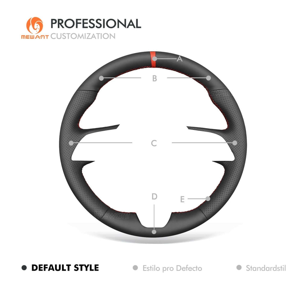 MEWANT Steering Wheel Cover for Nissan GT - R GTR 2017 - 2024 - Alcantara, Leather, Carbon Fiber, Easy Install, Non - Slip, Best Steering Wheel Cover