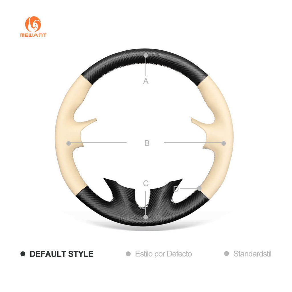 MEWANT Steering Wheel Cover for Nissan Murano 2009 - 2015 Teana 2008 - 2013 Elgrand 2010 - 2021 - Alcantara, Leather, Carbon Fiber, Easy Install, Non - Slip, Best Steering Wheel Cover