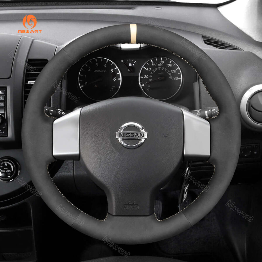 MEWANT Steering Wheel Cover for Nissan Note Tiida Bluebird Sylphy Versa Note 2006-2013