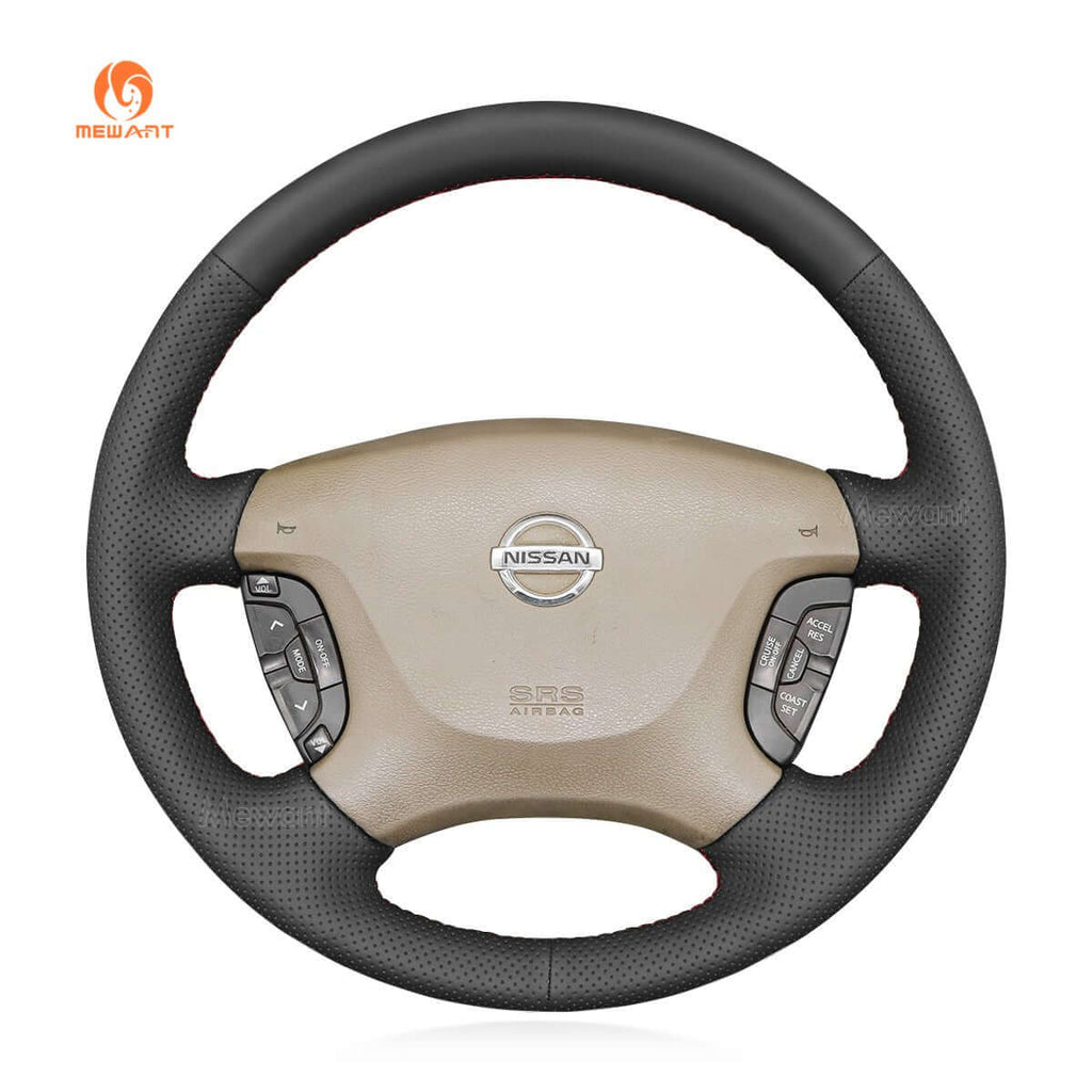 MEWANT Steering Wheel Cover for Nissan Patrol Y61 Maxima 1997 - 2014 - Alcantara, Leather, Carbon Fiber, Easy Install, Non - Slip, Best Steering Wheel Cover