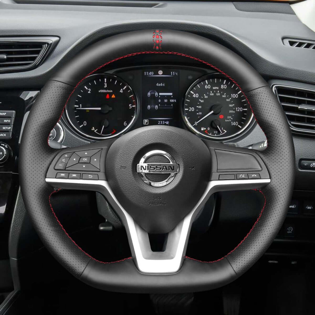 MEWANT Steering Wheel Cover for Nissan Qashqai X-Trail Juke Altima Leaf 2017-2024