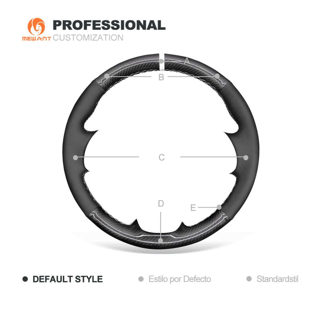 MEWANT Steering Wheel Cover for Nissan Qashqai X - Trail Teana Altima Sentra Tiida Navara Pulsar Rogue Navara D23 2013 - 2020 - Alcantara, Leather, Carbon Fiber, Easy Install, Non - Slip, Best Steering Wheel Cover