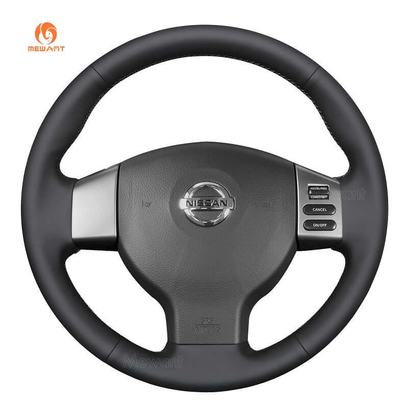 MEWANT Steering Wheel Cover for Nissan Tiida 2004 - 2010 - Alcantara, Leather, Carbon Fiber, Easy Install, Non - Slip, Best Steering Wheel Cover