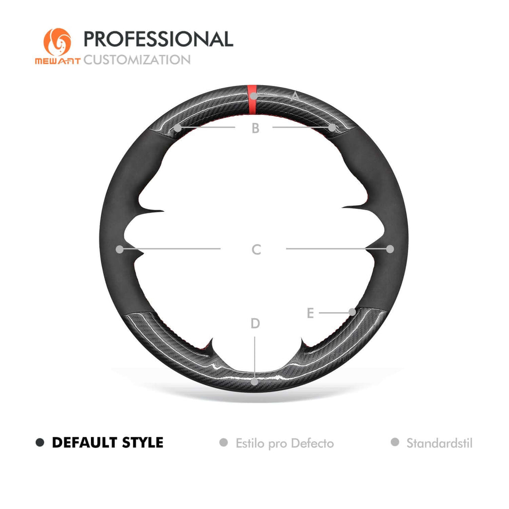 MEWANT Steering Wheel Cover for Opel Adam 2012 - 2020 - Alcantara, Leather, Carbon Fiber, Easy Install, Non - Slip, Best Steering Wheel Cover