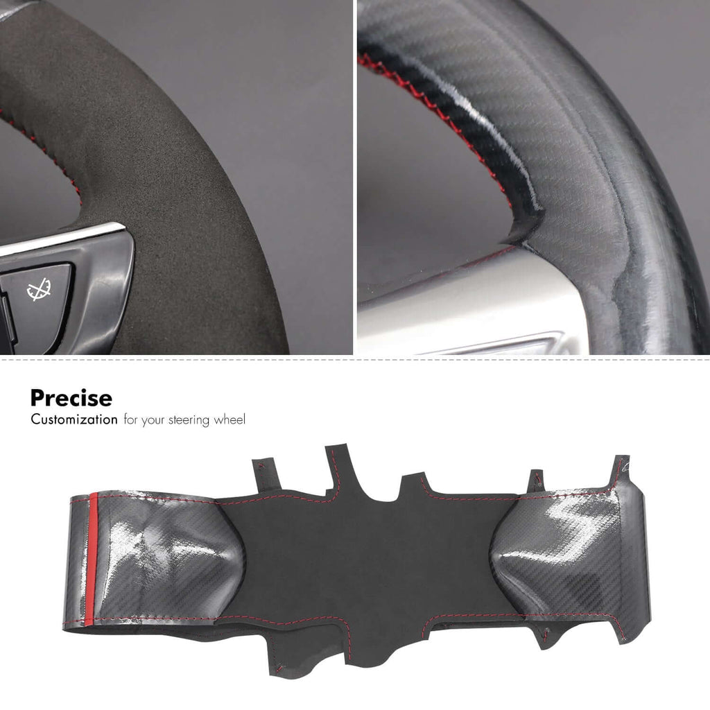 MEWANT Steering Wheel Cover for Opel Adam 2012 - 2020 - Alcantara, Leather, Carbon Fiber, Easy Install, Non - Slip, Best Steering Wheel Cover