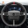 MEWANT Steering Wheel Cover for Opel Astra 2022 - 2024 - Alcantara, Leather, Carbon Fiber, Easy Install, Non - Slip, Best Steering Wheel Cover