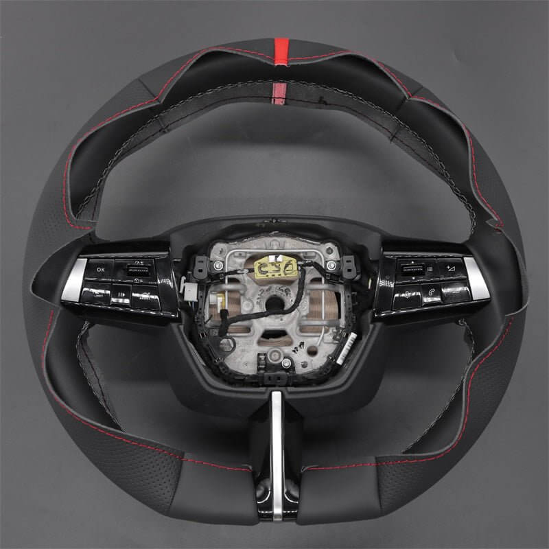 MEWANT Steering Wheel Cover for Opel Astra 2022 - 2024 - Alcantara, Leather, Carbon Fiber, Easy Install, Non - Slip, Best Steering Wheel Cover