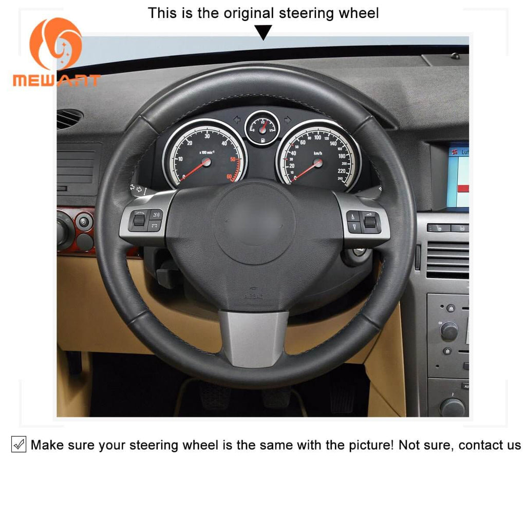 MEWANT Steering Wheel Cover for Opel Astra H Signum Vectra C 2004 - 2009 - Alcantara, Leather, Carbon Fiber, Easy Install, Non - Slip, Best Steering Wheel Cover