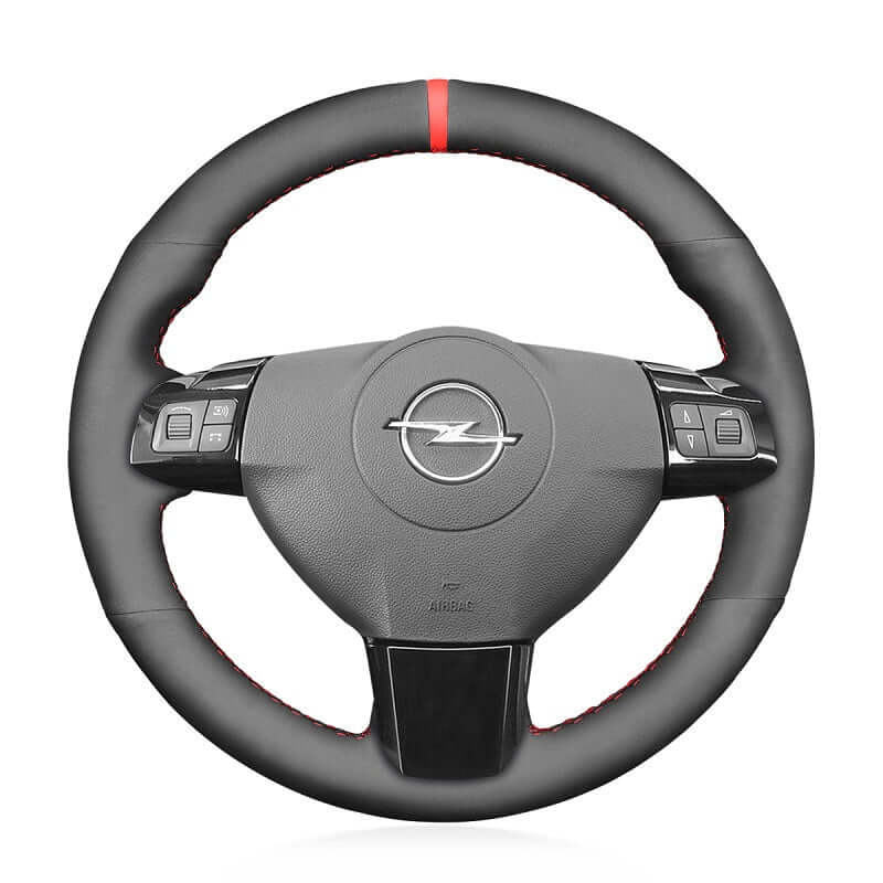 MEWANT Steering Wheel Cover for Opel Astra H Signum Vectra C 2004 - 2009 - Alcantara, Leather, Carbon Fiber, Easy Install, Non - Slip, Best Steering Wheel Cover