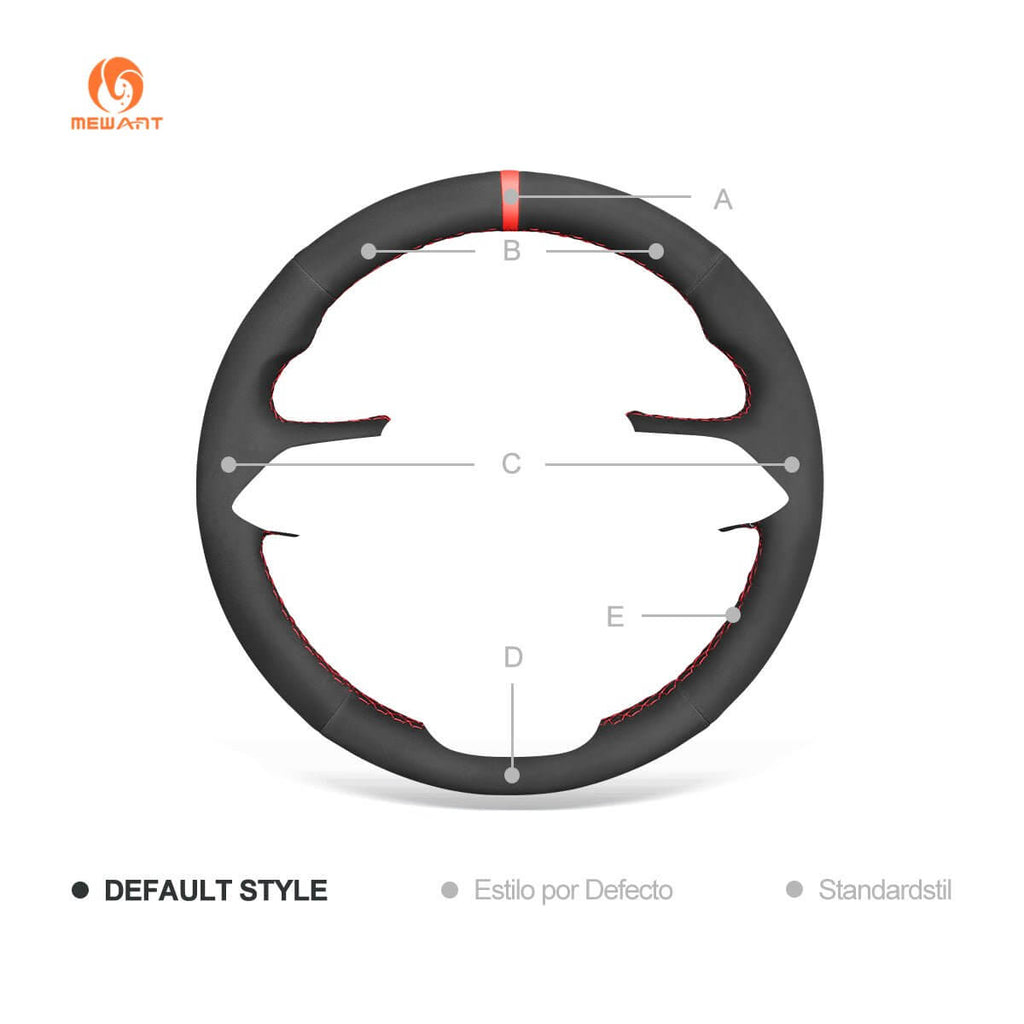 MEWANT Steering Wheel Cover for Opel Astra J Buick Encore 2009 - 2019 - Alcantara, Leather, Carbon Fiber, Easy Install, Non - Slip, Best Steering Wheel Cover