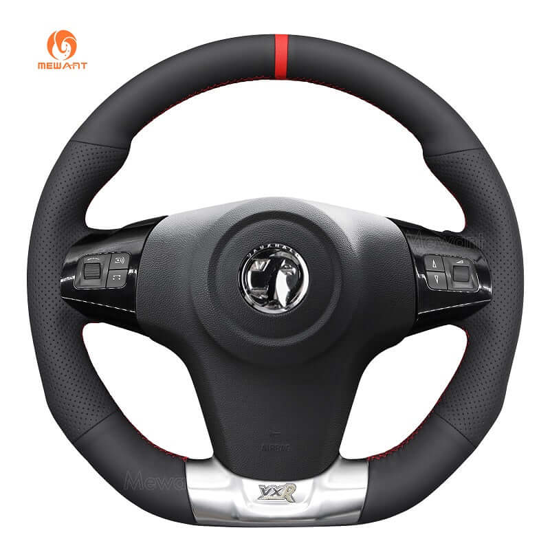 MEWANT Steering Wheel Cover for Opel Corsa OPC 2008 - 2014 - Alcantara, Leather, Carbon Fiber, Easy Install, Non - Slip, Best Steering Wheel Cover