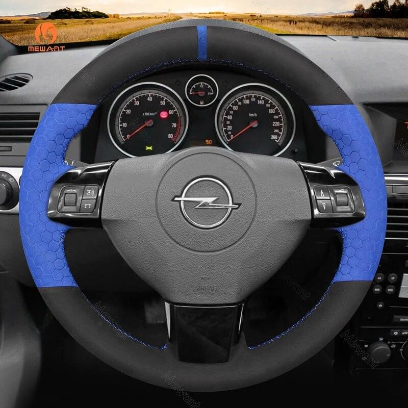 MEWANT Steering Wheel Cover for Opel / Holden / Vauxhall Astra Signum Vectra 2004 - 2009 - Alcantara, Leather, Carbon Fiber, Easy Install, Non - Slip, Best Steering Wheel Cover