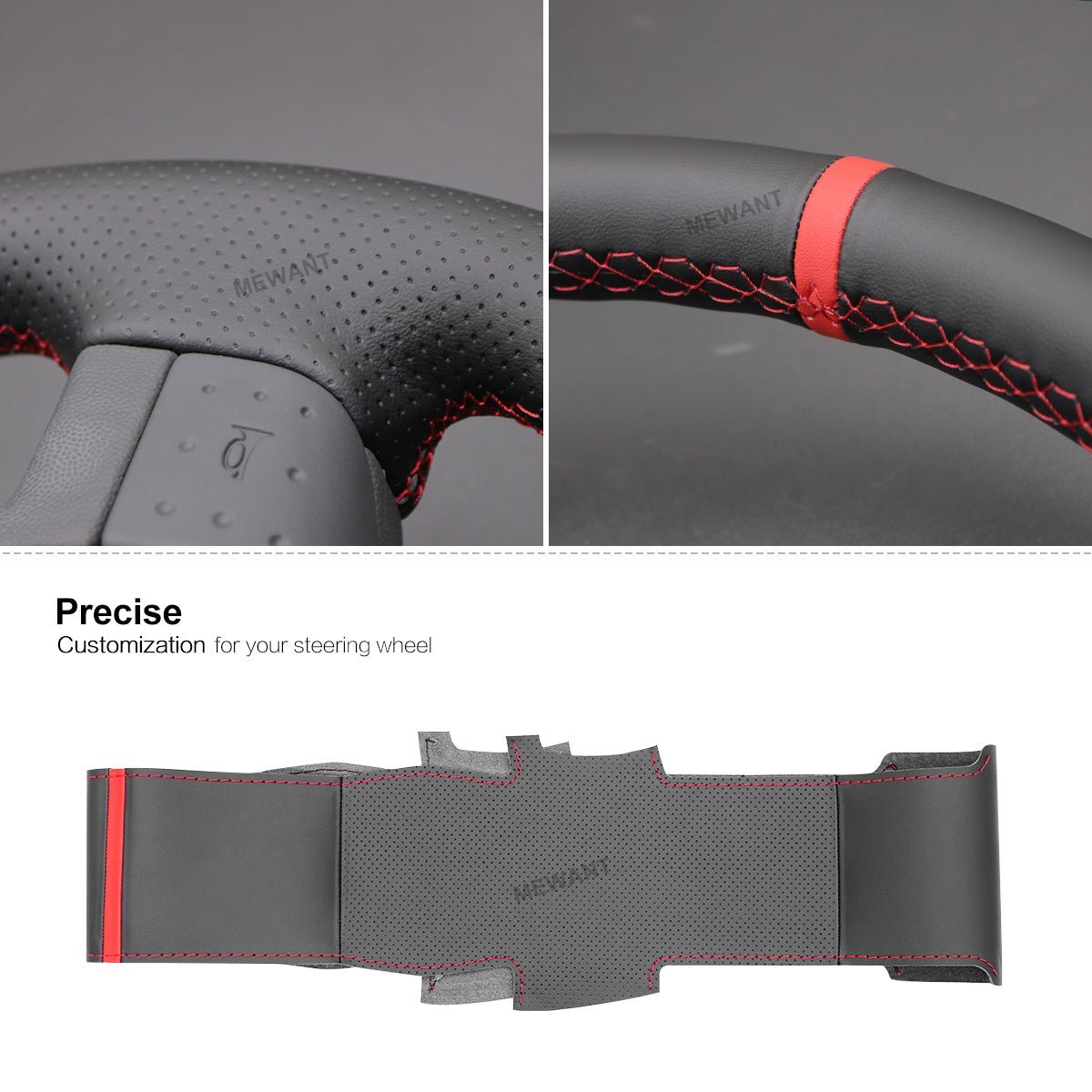 MEWANT Steering Wheel Cover for Opel / Vauxhall / Holden Corsa Combo Barina Tigra 2000 - 2011 - Alcantara, Leather, Carbon Fiber, Easy Install, Non - Slip, Best Steering Wheel Cover