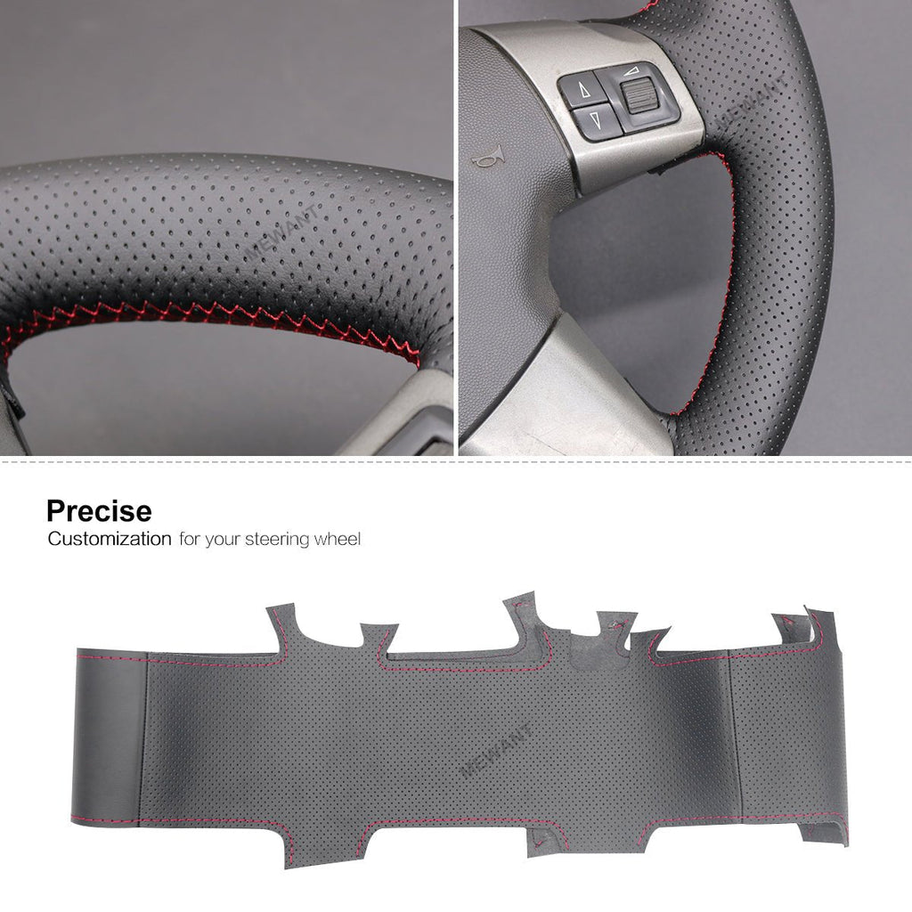 MEWANT Steering Wheel Cover for Opel / Vauxhall Vectra C Signum 2002 - 2005 - Alcantara, Leather, Carbon Fiber, Easy Install, Non - Slip, Best Steering Wheel Cover