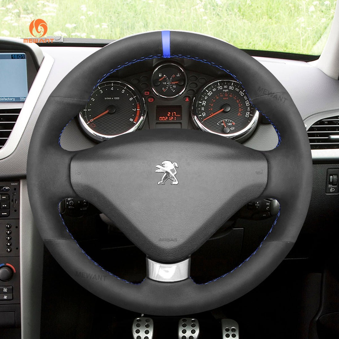 MEWANT Steering Wheel Cover for Peugeot 207 CC 2012-2014