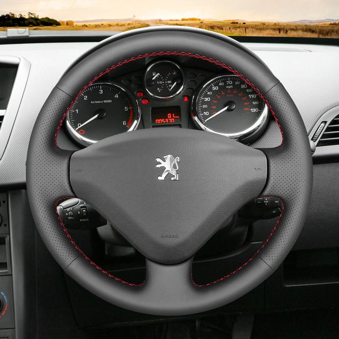MEWANT Steering Wheel Cover for Peugeot 207 Expert Partner 2006-2018